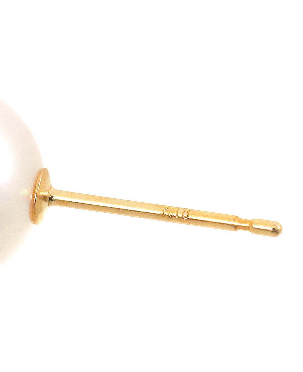 Akoya Pearl 8.5mm K18 Yellow Gold Earrings