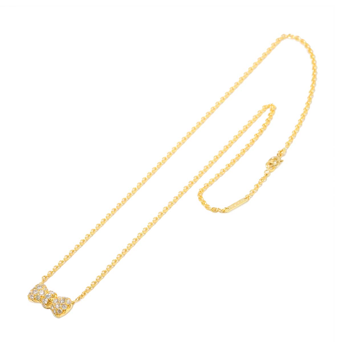 Van Cleef & Arpels 18K Yellow Gold Bow Necklace