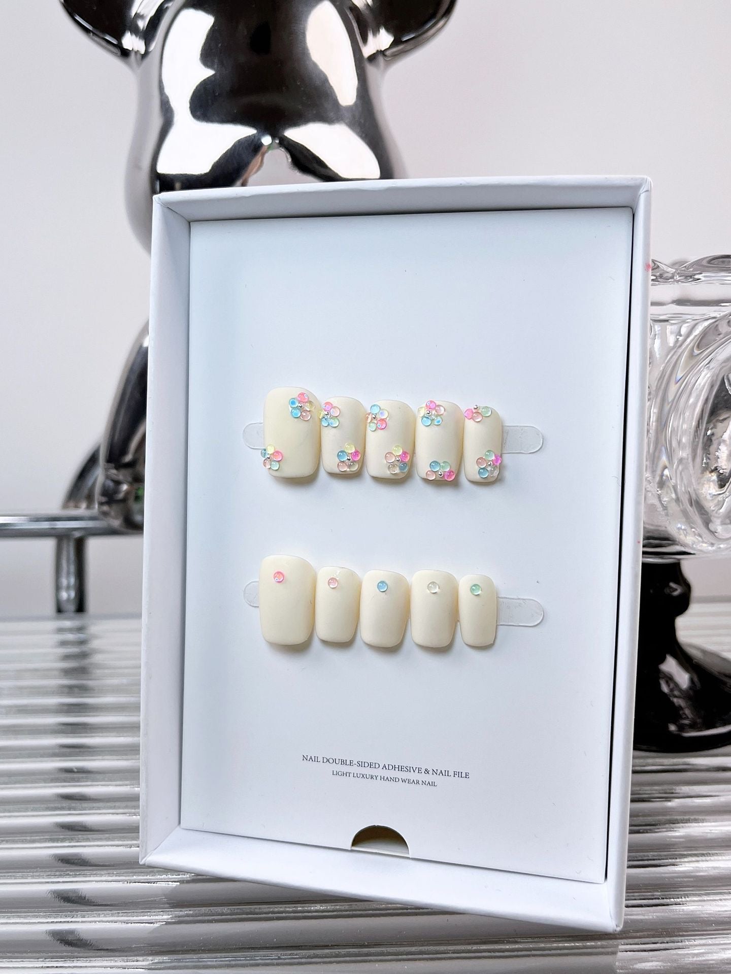 Sugar Frost – Milky Ivory Press-On Nails