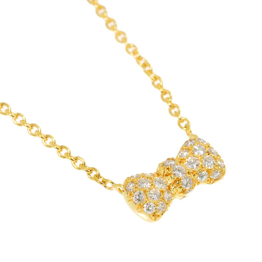 Van Cleef & Arpels 18K Yellow Gold Bow Necklace