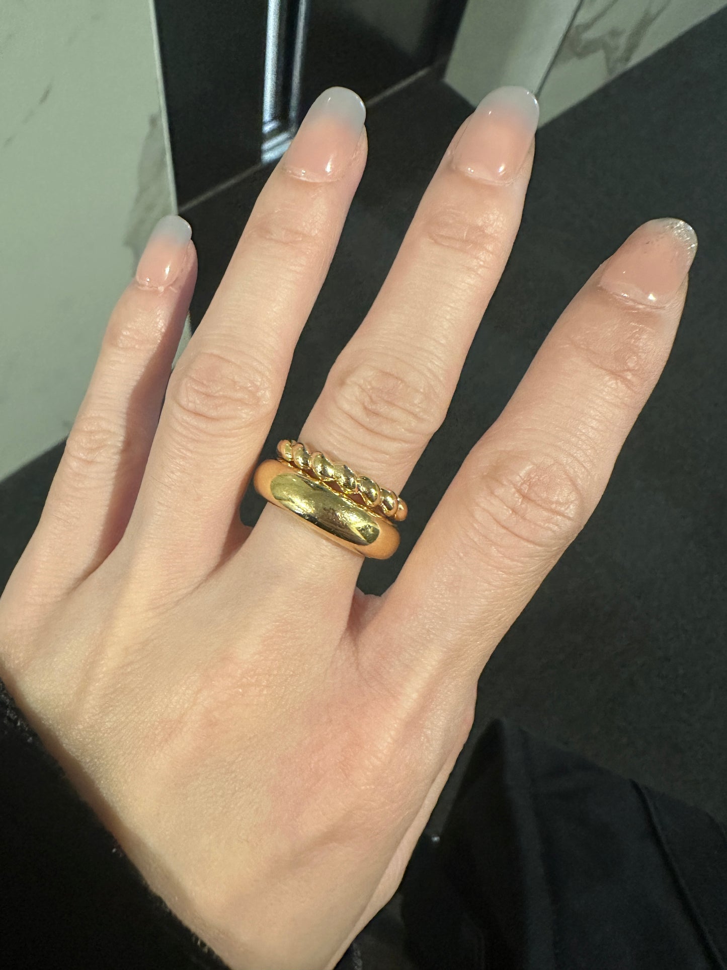 The Twist - Tapered Band Ring in 18k Yellow Gold