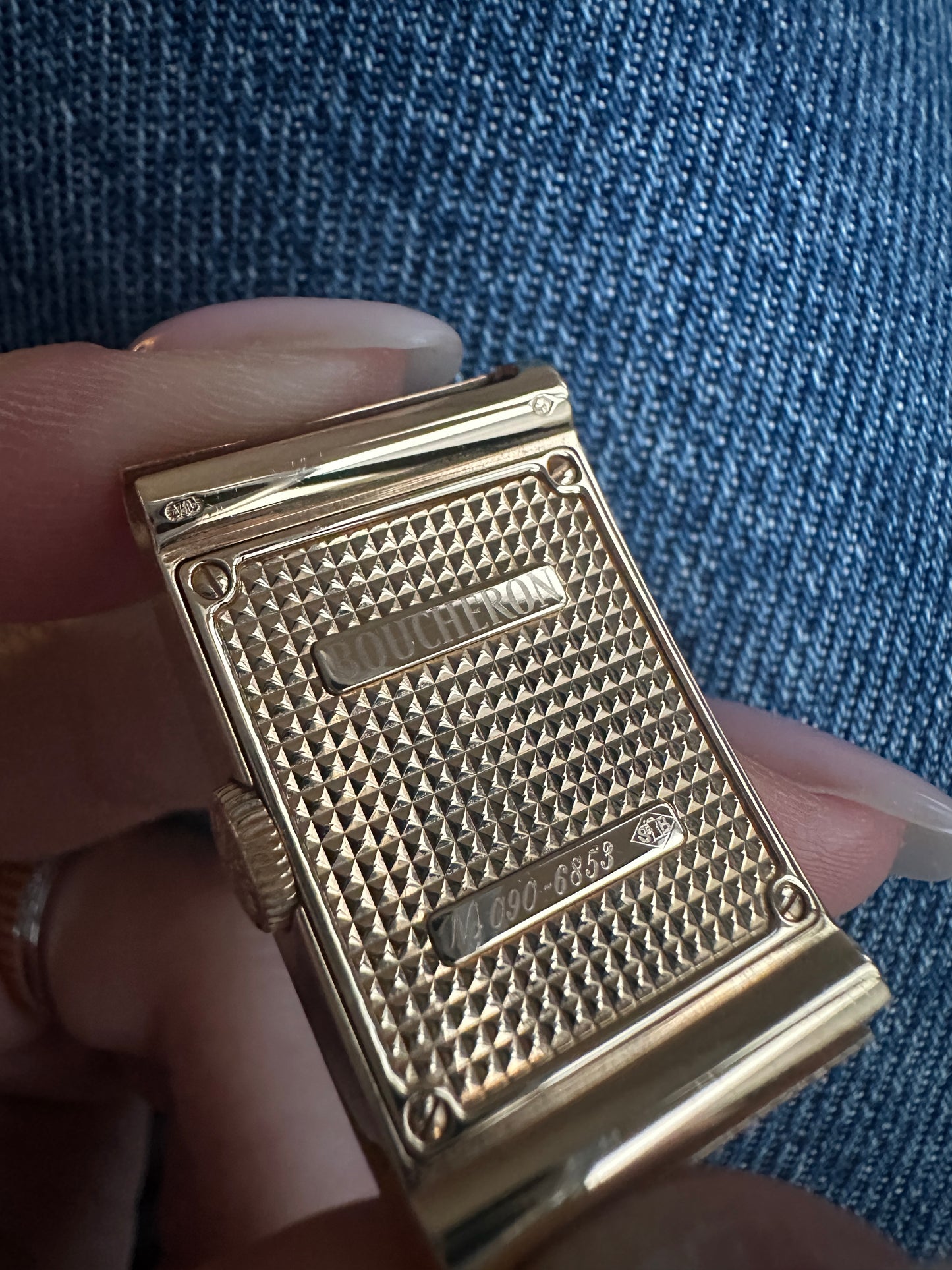 Boucheron Reflet Medium Ladies Wristwatch Yellow Gold 18k Quartz